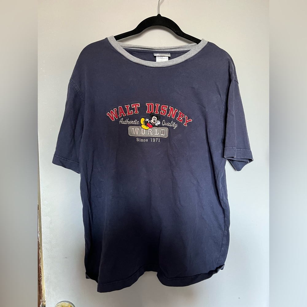 Vintage 80s Embroidered Disney Ringer Tee